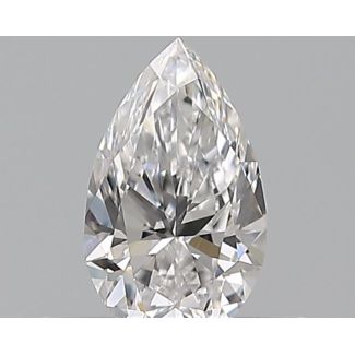 0.41 Carat Pear D VVS2 - EX VG GIA Natural Diamond