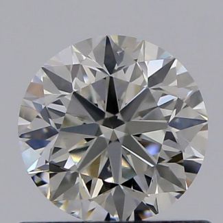 0.61 Carat Round H VS2 VG EX GIA Natural Diamond