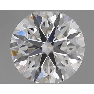 0.5 Carat Round F VVS1 EX GIA Natural Diamond