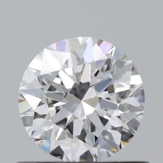 0.53 Carat Round F VVS2 EX GIA Natural Diamond