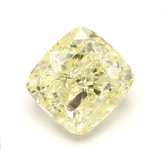 1.16 Carat Cushion Modified Fancy Light Yellow I2 - VG NONE Natural Diamond