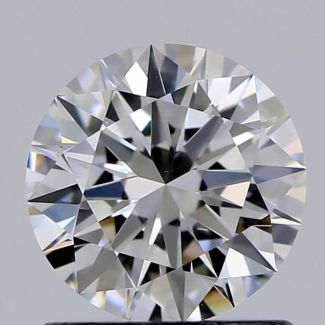 0.87 Carat Round F VVS1 EX GIA Natural Diamond