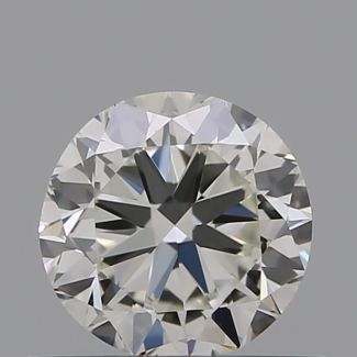 0.50 Carat Round I VVS2 GD VG GIA Natural Diamond