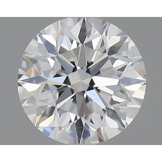 0.37 Carat Round D VVS2 EX GIA Natural Diamond