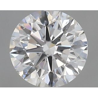 0.54 Carat Round F SI1 EX GIA Natural Diamond