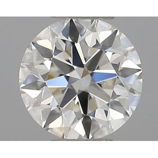 0.5 Carat Round H VVS2 EX IGI Natural Diamond