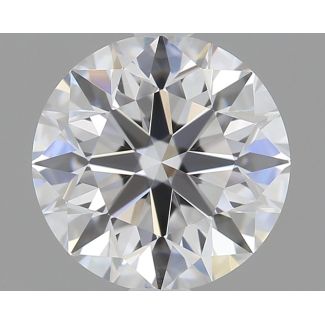 0.91 Carat Round D VVS1 EX GIA Natural Diamond