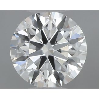 0.38 Carat Round H VS1 EX GIA Natural Diamond