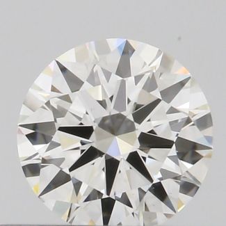 0.37 Carat Round H VVS2 EX GIA Natural Diamond