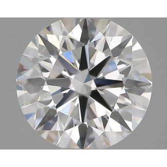 0.53 Carat Round E VVS2 EX VG GIA Natural Diamond