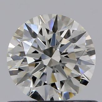 0.57 Carat Round I VVS1 EX GIA Natural Diamond