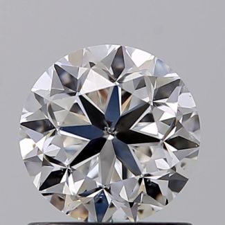 0.91 Carat Round E SI1 GD EX GIA Natural Diamond