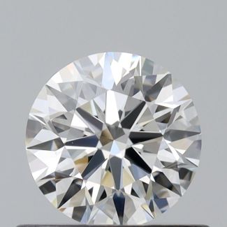 0.57 Carat Round H VVS1 EX GIA Natural Diamond