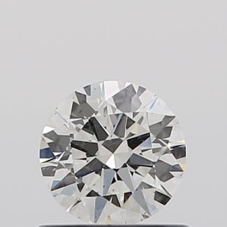 0.53 Carat Round H SI1 EX GIA Natural Diamond