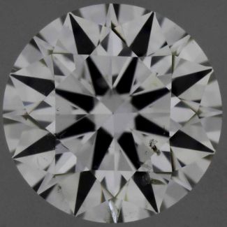 0.50 Carat Round E I1 EX GIA Natural Diamond