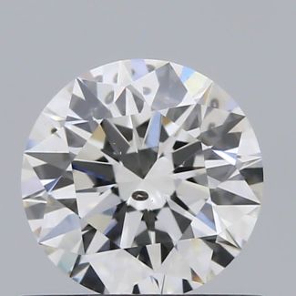 0.6 Carat Round F SI2 EX GIA Natural Diamond