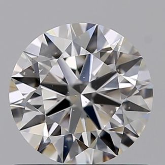 0.70 Carat Round H SI1 EX GIA Natural Diamond