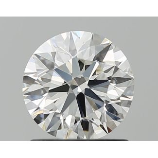 1.09 Carat Round H VS2 EX GIA Natural Diamond