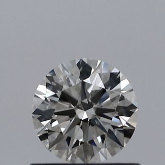 0.55 Carat Round H SI2 EX GIA Natural Diamond