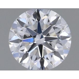 0.45 Carat Round E VVS2 EX GIA Natural Diamond