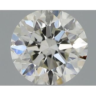 0.30 Carat Round H SI2 EX IGI Natural Diamond