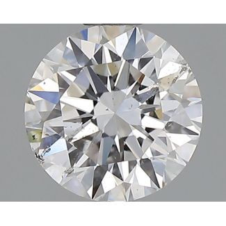 0.60 Carat Round E SI1 EX GIA Natural Diamond