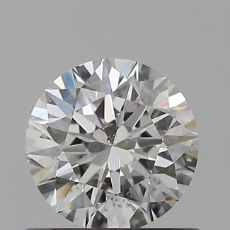 0.6 Carat Round H SI1 EX GIA Natural Diamond