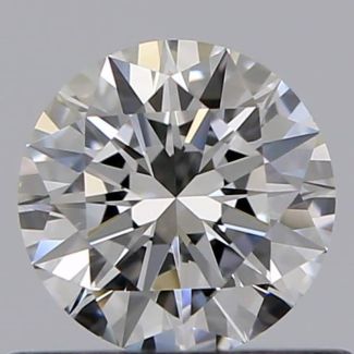 0.45 Carat Round F VVS2 EX VG GIA Natural Diamond