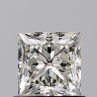 0.71 Carat Princess J SI1 - EX VG GIA Natural Diamond