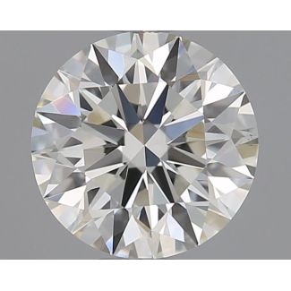 0.54 Carat Round H VVS2 EX IGI Natural Diamond