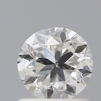 0.90 Carat Round H SI1 G EX GIA Natural Diamond