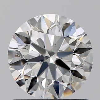 0.90 Carat Round H SI1 EX GIA Natural Diamond