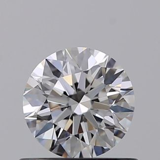 0.53 Carat Round E VVS2 EX GIA Natural Diamond