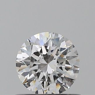 0.51 Carat Round D VVS2 EX GIA Natural Diamond