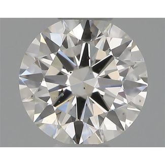 0.33 Carat Round H SI1 EX GIA Natural Diamond