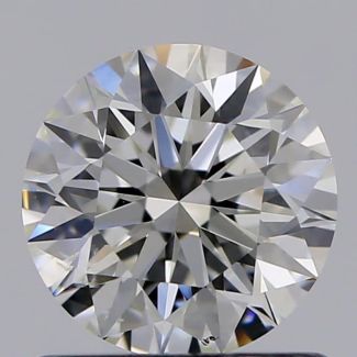 0.80 Carat Round H SI1 EX GIA Natural Diamond