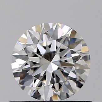 0.53 Carat Round F VVS2 EX GIA Natural Diamond