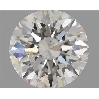 0.60 Carat Round H SI1 EX GIA Natural Diamond