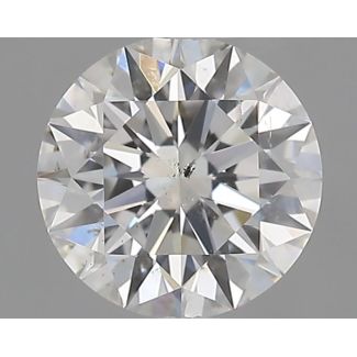 0.5 Carat Round F SI1 EX GIA Natural Diamond