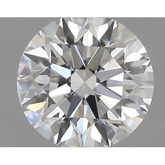 0.34 Carat Round D VVS2 EX GIA Natural Diamond