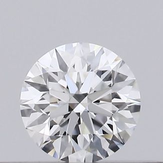 0.19 Carat Round D VVS2 EX GIA Natural Diamond