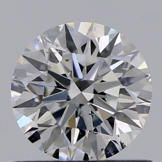 0.63 Carat Round F SI2 EX GIA Natural Diamond