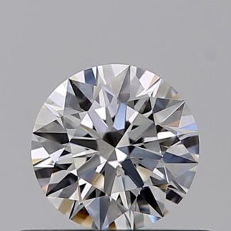 0.40 Carat Round F VVS2 EX GIA Natural Diamond