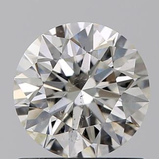 0.80 Carat Round H SI2 EX GIA Natural Diamond