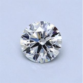 0.63 Carat Round H VVS2 EX GIA Natural Diamond