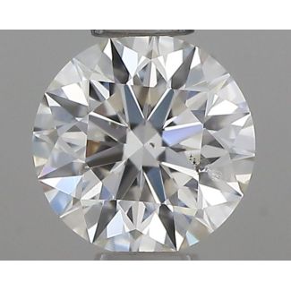 0.34 Carat Round G SI1 EX IGI Natural Diamond