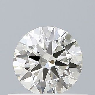 0.37 Carat Round H VVS1 EX IGI Natural Diamond