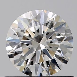 0.50 Carat Round F VVS1 EX GIA Natural Diamond