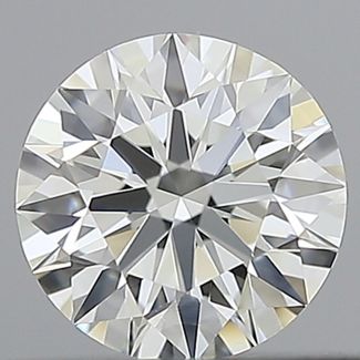 0.42 Carat Round H VVS2 EX GIA Natural Diamond