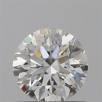 0.60 Carat Round H SI1 EX GIA Natural Diamond